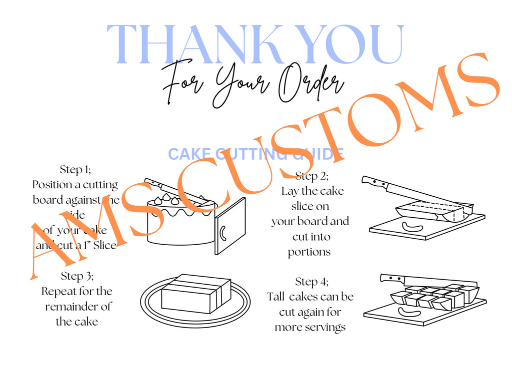 Cake Care & Cutting Guide Printable
